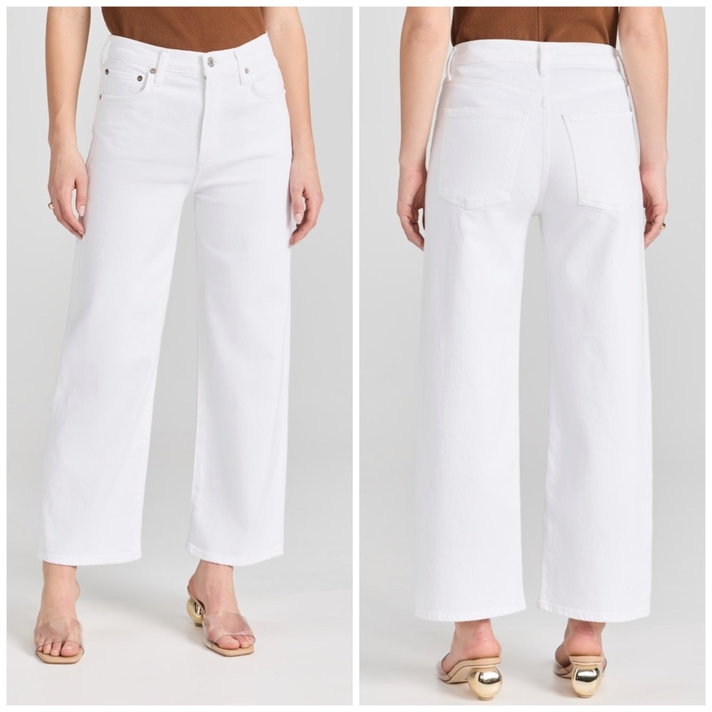 Agolde Harper White Crop Wide Leg Jeans Size 27
